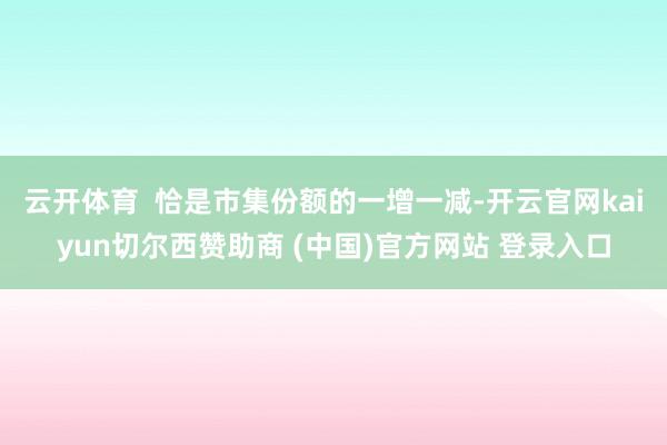 云开体育  恰是市集份额的一增一减-开云官网kaiyun切尔西赞助商 (中国)官方网站 登录入口