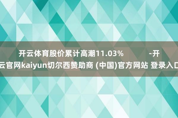 开云体育股价累计高潮11.03%            -开云官网kaiyun切尔西赞助商 (中国)官方网站 登录入口